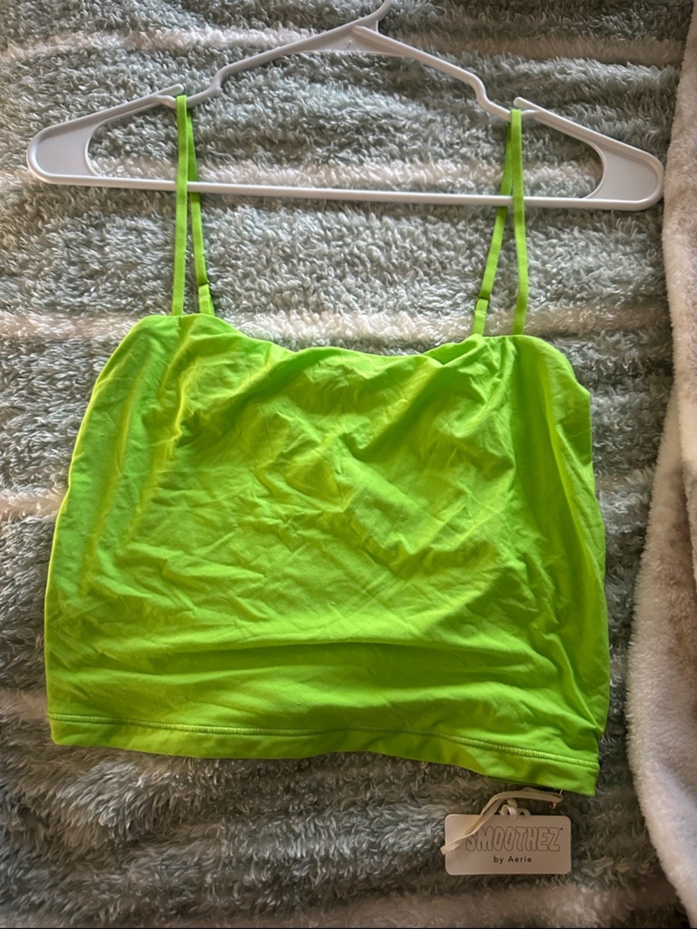 aerie SmoothEZ Neon Lime Green Cami Tank